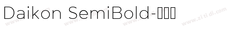 Daikon SemiBold字体转换
